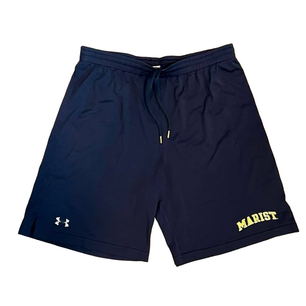 Marist and Under Armour Men’s Moisture Wicking Blue Athletic Shorts - Picture 2 of 6